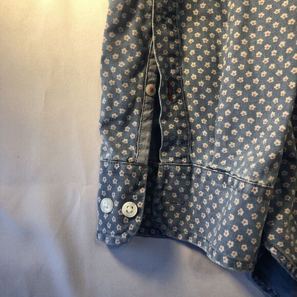 Tommy Hilfiger Denim Slim Fit Mens 3XL Button Up Down Shirt Long Sleeve Blue - Picture 5 of 11